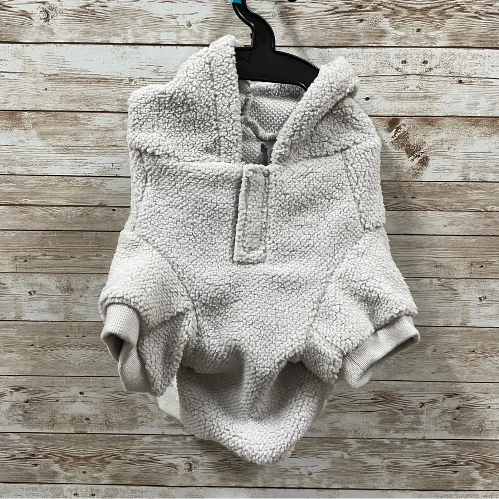 Peanut's SNOOPY HALLOWEEN BOO Dog Sz. SMALL Sherpa Hoodie Jacket‎ Coat Costume